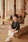 The Asal Kita 3/4 Sleeve Kurta - Bloom Line