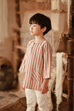 The Asal Kita 3/4 Sleeve Kurta - Peanut Regal