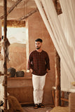 The Asal Kita Men 3/4 Sleeve Kurta - Somerset