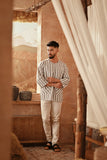The Asal Kita Men 3/4 Sleeve Kurta - LightTwin