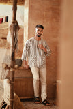 The Asal Kita Men 3/4 Sleeve Kurta - LightTwin