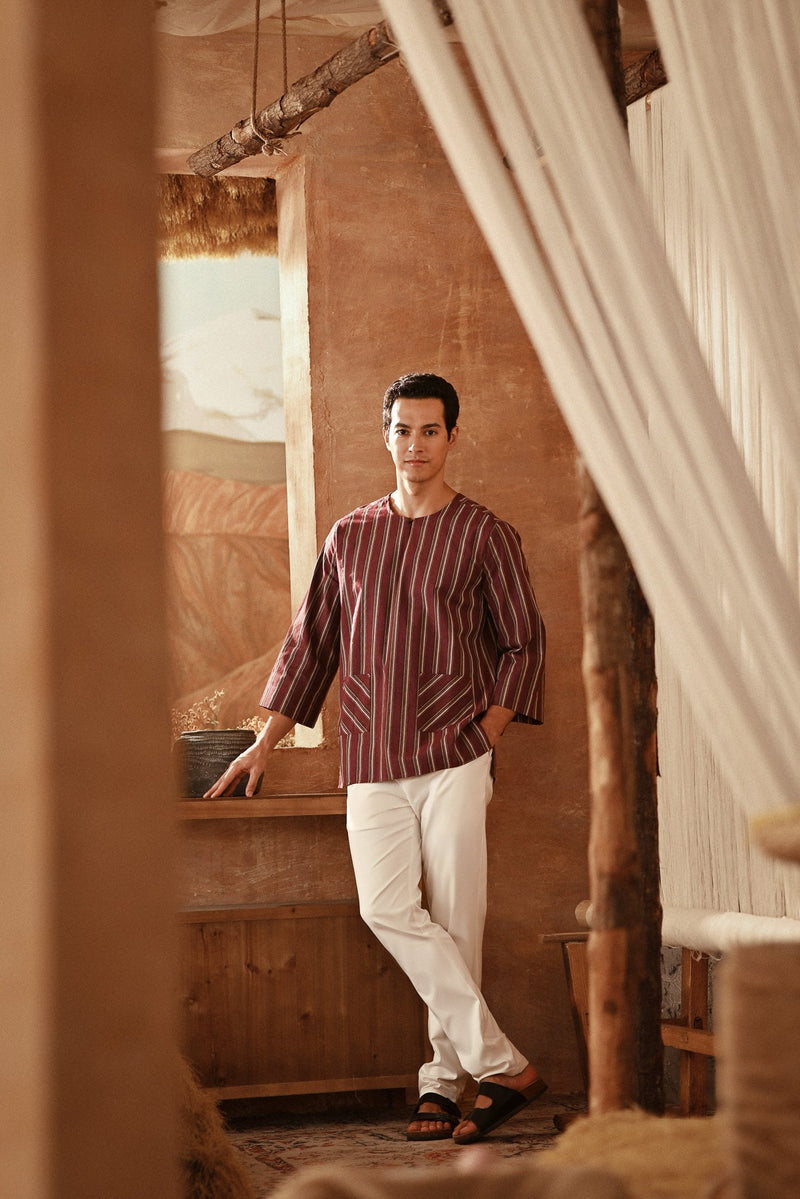 The Asal Kita Men 3/4 Sleeve Kurta - Imperium Richline