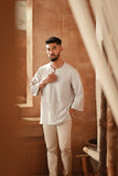 The Asal Kita Men 3/4 Sleeve Kurta - Aureline