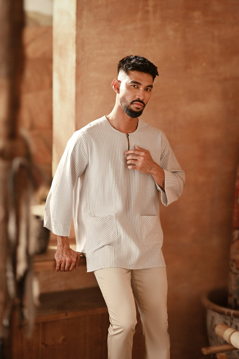 The Asal Kita Men 3/4 Sleeve Kurta - Aureline