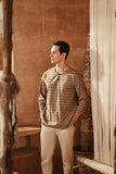 The Asal Kita Men 3/4 Sleeve Kurta - Plummy Plaid
