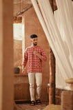 The Asal Kita Men 3/4 Sleeve Kurta - RedMatrix