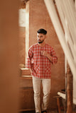 The Asal Kita Men 3/4 Sleeve Kurta - RedMatrix