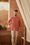 The Asal Kita Men 3/4 Sleeve Kurta - RedMatrix