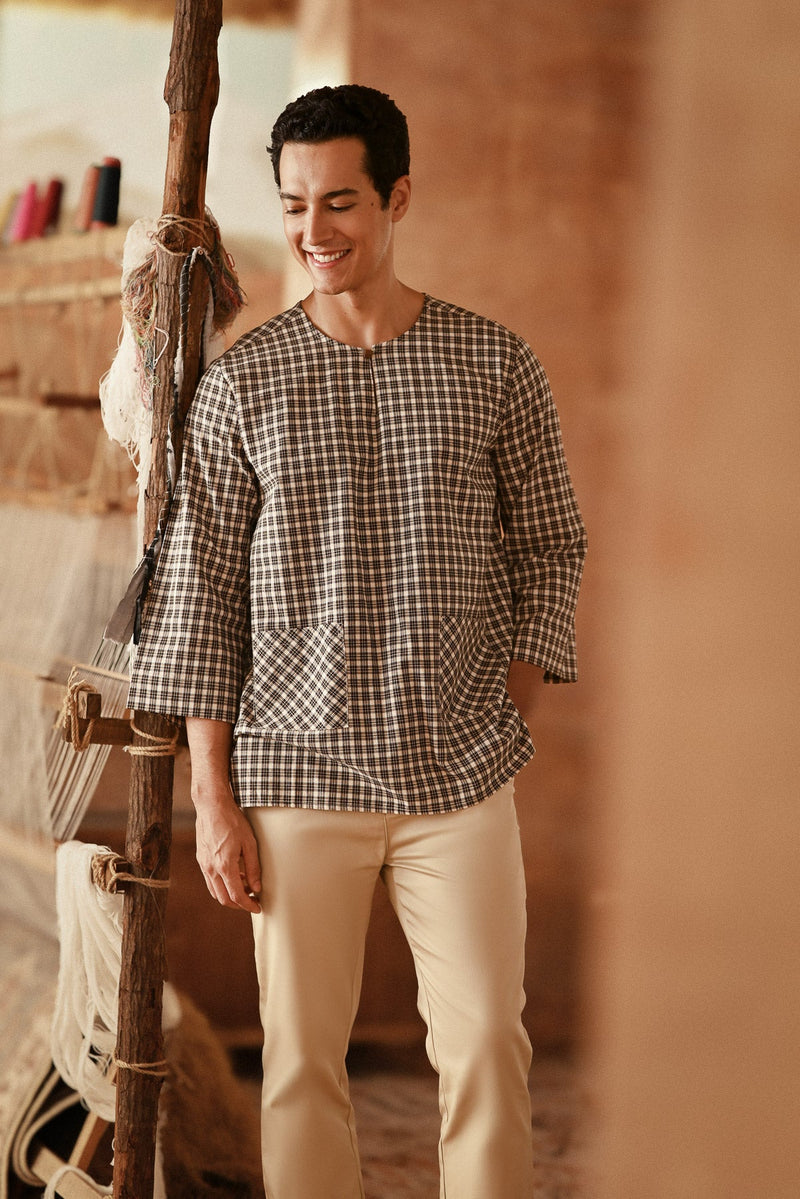 The Asal Kita Men 3/4 Sleeve Kurta - TimberCheck