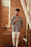 The Asal Kita Men 3/4 Sleeve Kurta - Denimline