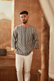 The Asal Kita Men 3/4 Sleeve Kurta - Denimline