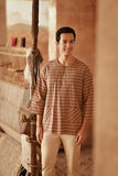 The Asal Kita Men 3/4 Sleeve Kurta - Sienna Plaid