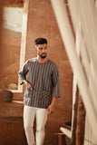 The Asal Kita Men 3/4 Sleeve Kurta - NightTwin