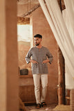 The Asal Kita Men 3/4 Sleeve Kurta - Stone Canvas