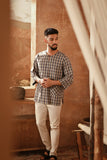 The Asal Kita Men 3/4 Sleeve Kurta - Stone Canvas