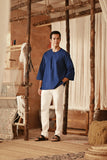 The Asal Kita Men 3/4 Sleeve Kurta - Linea Bleu