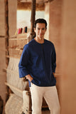The Asal Kita Men 3/4 Sleeve Kurta - Linea Bleu