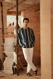 The Asal Kita Men 3/4 Sleeve Kurta - Oceana