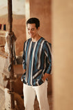 The Asal Kita Men 3/4 Sleeve Kurta - Oceana