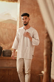 The Asal Kita Men 3/4 Sleeve Kurta - Creamish Plus