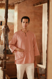The Asal Kita Men 3/4 Sleeve Kurta - Peach Grain