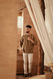 The Asal Kita Men 3/4 Sleeve Kurta - Forest Wideframe