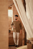 The Asal Kita Men 3/4 Sleeve Kurta - Forest Wideframe