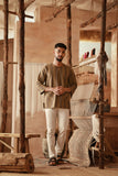 The Asal Kita Men 3/4 Sleeve Kurta - Forest Wideframe