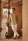 The Asal Kita Men 3/4 Sleeve Kurta - Oat Grain