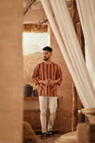 The Asal Kita Men 3/4 Sleeve Kurta - Sunset Wideframe