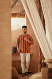 The Asal Kita Men 3/4 Sleeve Kurta - Sunset Wideframe