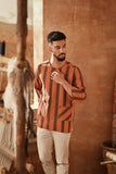 The Asal Kita Men 3/4 Sleeve Kurta - Sunset Wideframe