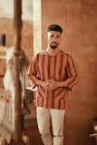 The Asal Kita Men 3/4 Sleeve Kurta - Sunset Wideframe
