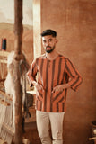 The Asal Kita Men 3/4 Sleeve Kurta - Sunset Wideframe