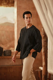 The Asal Kita Men 3/4 Sleeve Kurta - Bloom Line