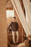 The Asal Kita Men 3/4 Sleeve Kurta - Dusk Wideframe