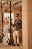 The Asal Kita Men 3/4 Sleeve Kurta - Dusk Wideframe