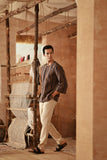 The Asal Kita Men 3/4 Sleeve Kurta - Dusk Wideframe