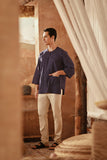 The Asal Kita Men 3/4 Sleeve Kurta - Navy Plus