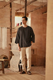 The Asal Kita Men 3/4 Sleeve Kurta - Whisper Line