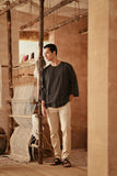 The Asal Kita Men 3/4 Sleeve Kurta - Whisper Line
