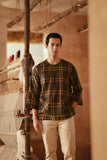 The Asal Kita Men 3/4 Sleeve Kurta - Picnic Army