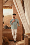 The Asal Kita Men 3/4 Sleeve Kurta - Mintgrid