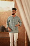 The Asal Kita Men 3/4 Sleeve Kurta - Mintgrid