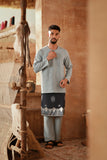 The Asal Kita Men Baju Melayu Teluk Belanga - Silver Blue