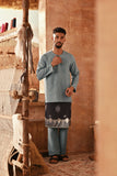 The Asal Kita Men Baju Melayu Teluk Belanga - Silver Blue
