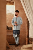 The Asal Kita Men Baju Melayu Teluk Belanga - Silver Blue