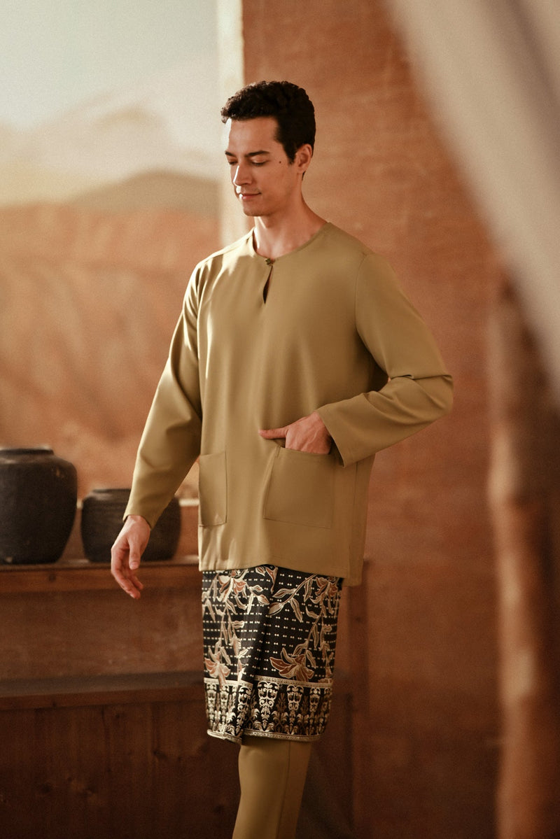 The Asal Kita Men Baju Melayu Teluk Belanga - Butter Olive