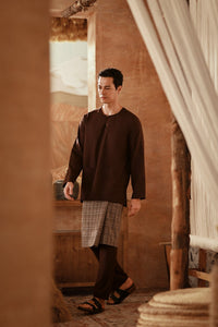 The Asal Kita Men Baju Melayu Teluk Belanga - Dark Burgundy