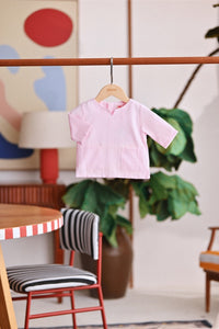 The Akari Babies Kurta - Pink Stripe